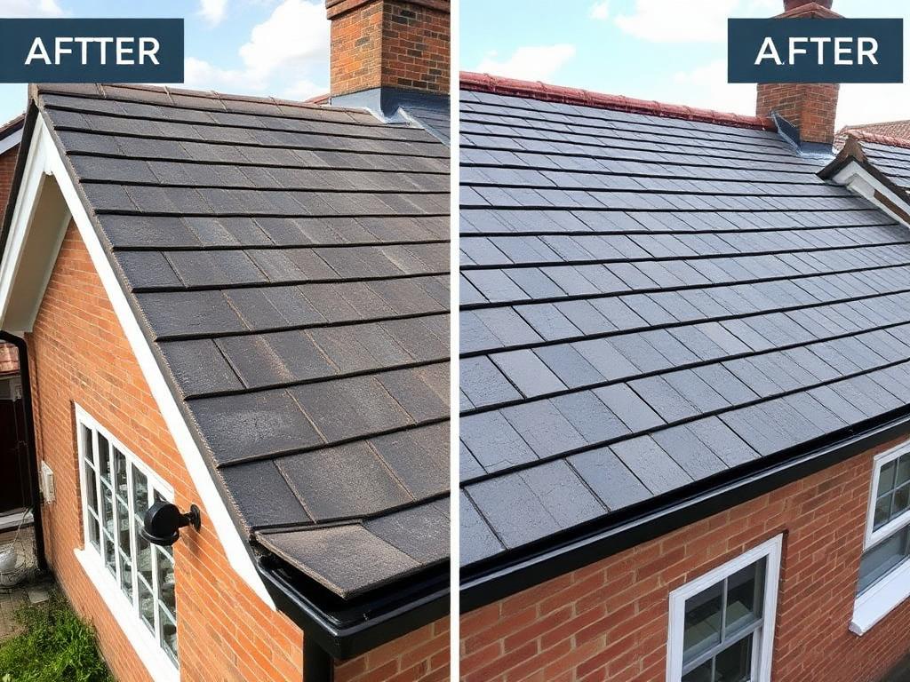 Storm-damaged slate roof restored, Didsbury after