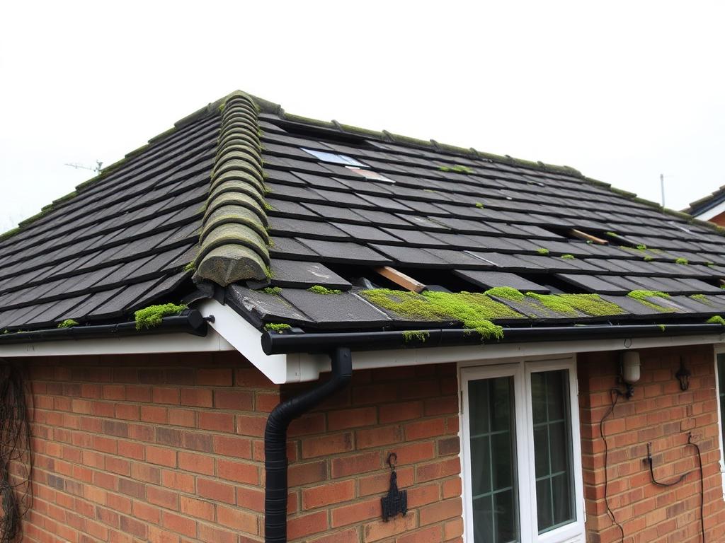 Storm-damaged slate roof restored, Didsbury before